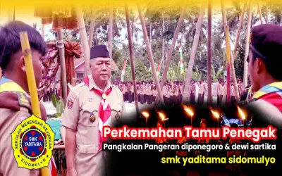 Perkemahan Tamu Penegak pangkalan pangeran diponegoro dan dewi sartika smk yaditama sidomulyo tahun 2022 ditutup dengan pembakaran api unggun