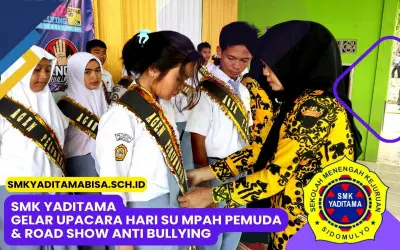 smk yaditama gelar upacara peringatan hari pahlawan 10 november dan road show anti bullying